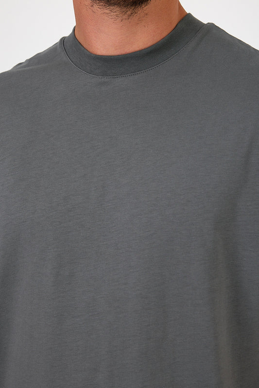 Men's Crew Neck Lion Printed T-shirt 7025