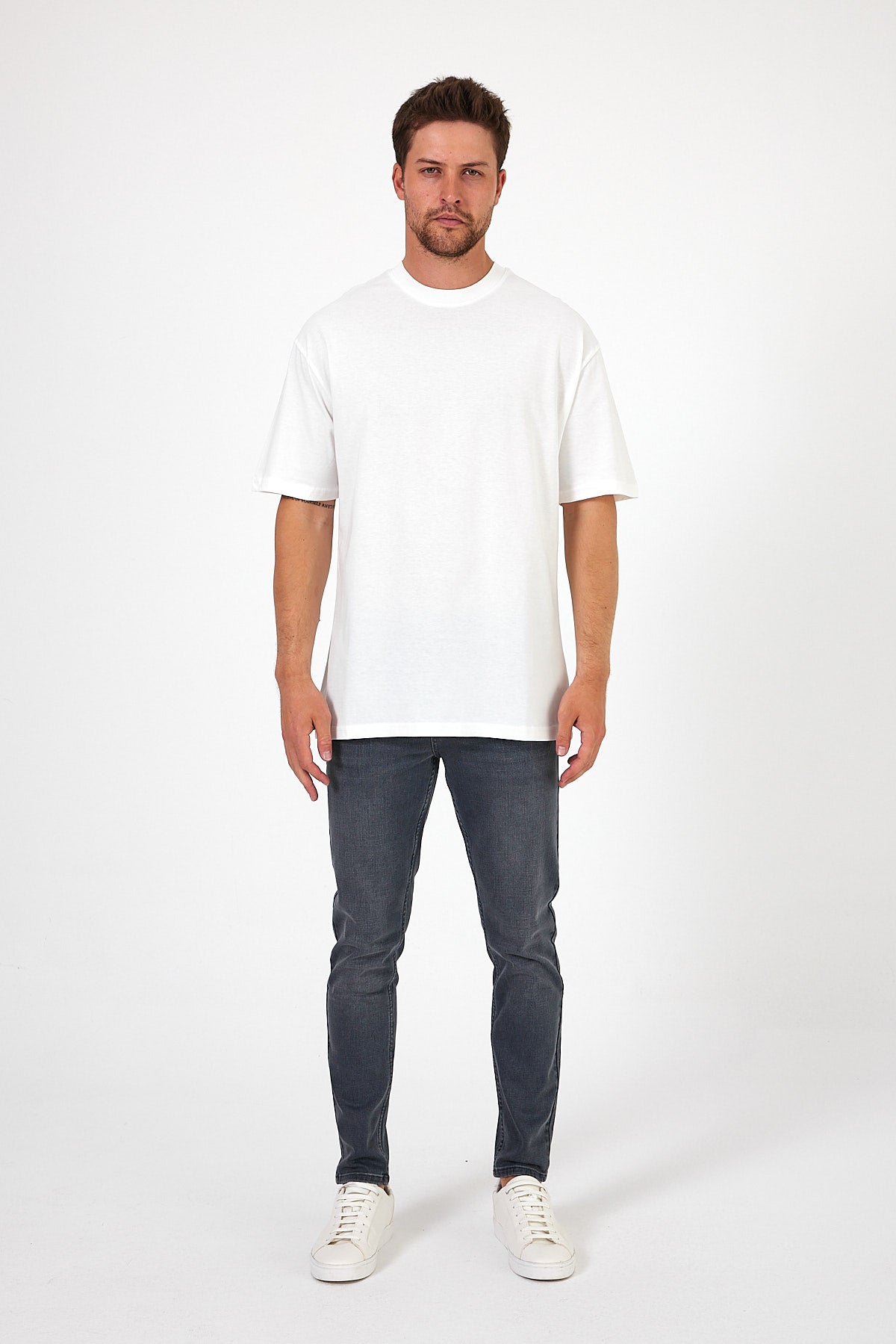 Men's Crew Neck Lion Printed T-shirt 7025