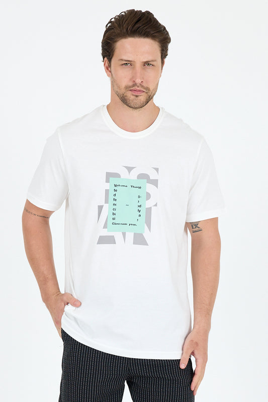 Regular Fit Pamuk Bisiklet Yaka Penye Erkek Tişört 0102