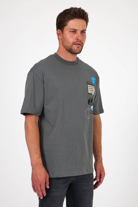 Men's Crew Neck Printed T-shirt 7023