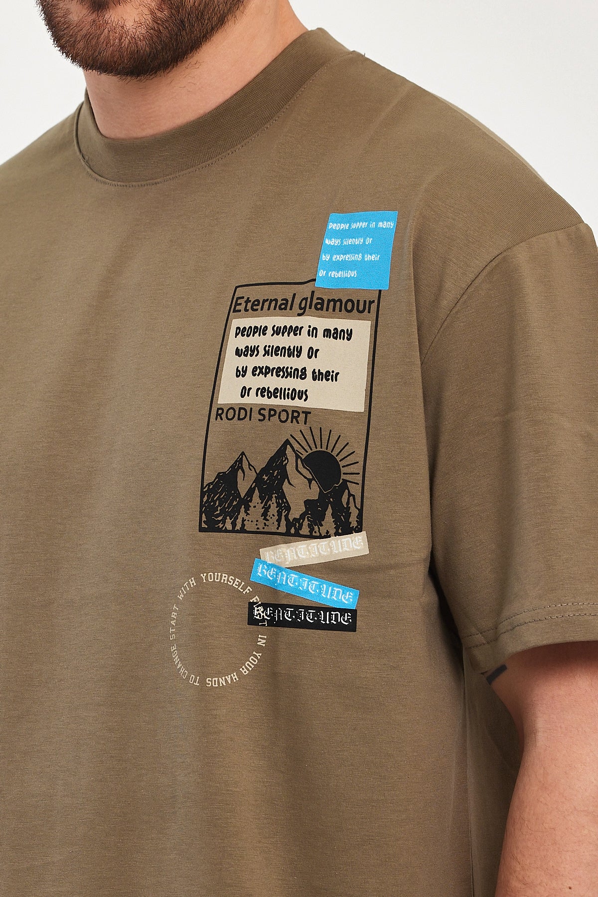 Men's Crew Neck Printed T-shirt 7023