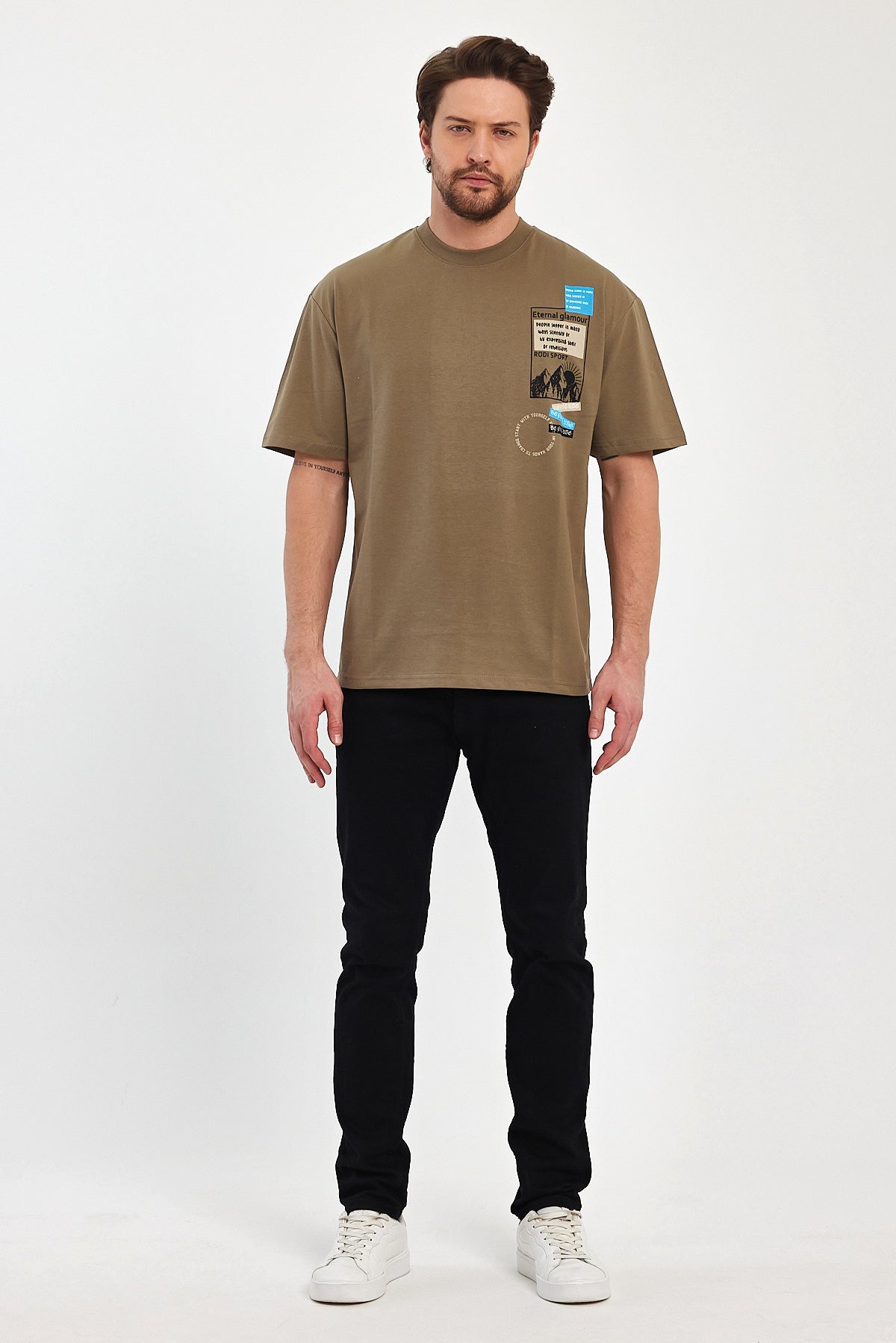 Men's Crew Neck Printed T-shirt 7023