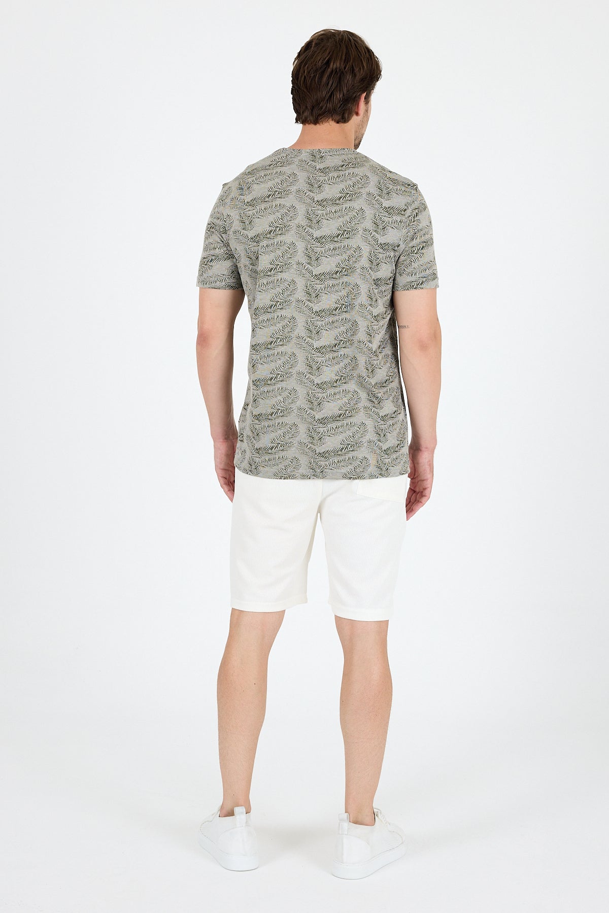 Regular Fit Pamuk Bisiklet Yaka Penye Erkek Tişört 0115