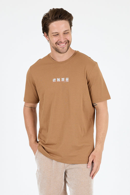 Regular Fit Pamuk Bisiklet Yaka Baskılı Penye Erkek Tişört 0106