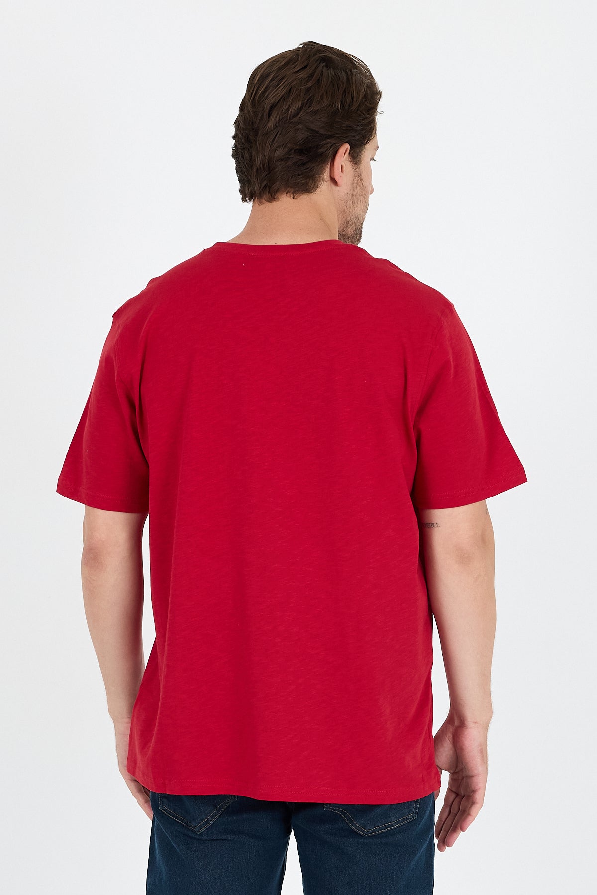 Regular Fit Pamuk Bisiklet Yaka Penye Erkek Tişört 0169_1
