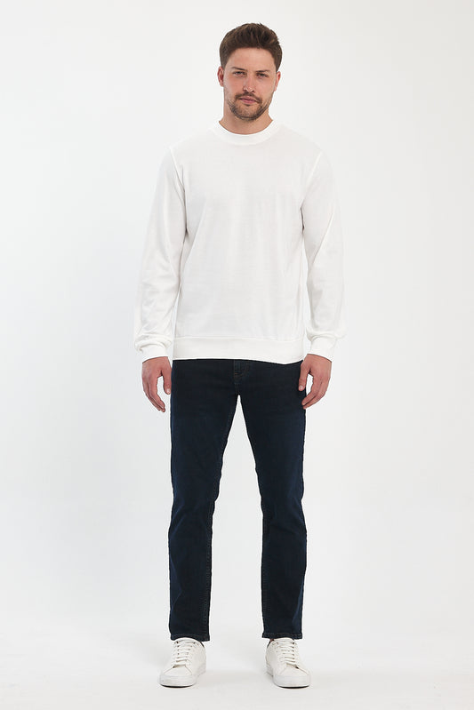 Men's Crew Neck Long Sleeve Sweat T-shirt 002906