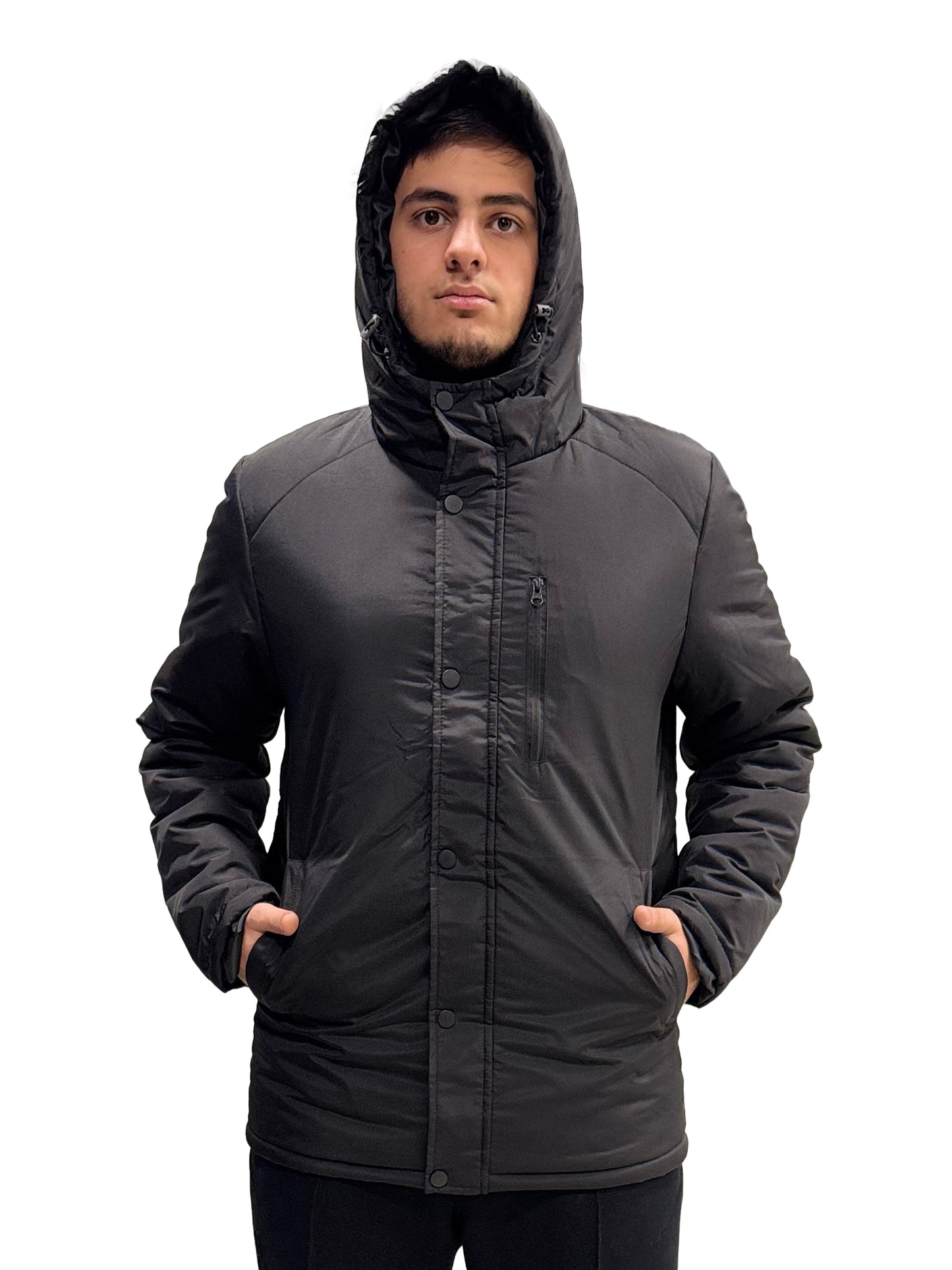 Erkek Kapuşonlu Uzun Mont 0170