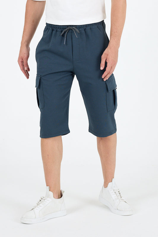Erkek Kargo Cepli Kapri Şort Rahat Kalıp Yazlık Günlük 3330