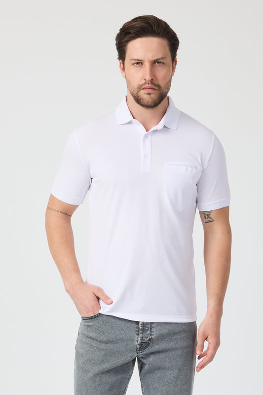 Erkek Önü Cepli Polo Yaka T-shirt-01