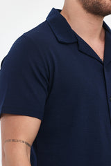 Erkek Ottoman Önü Düğmeli Gömlek T-shirt 2640