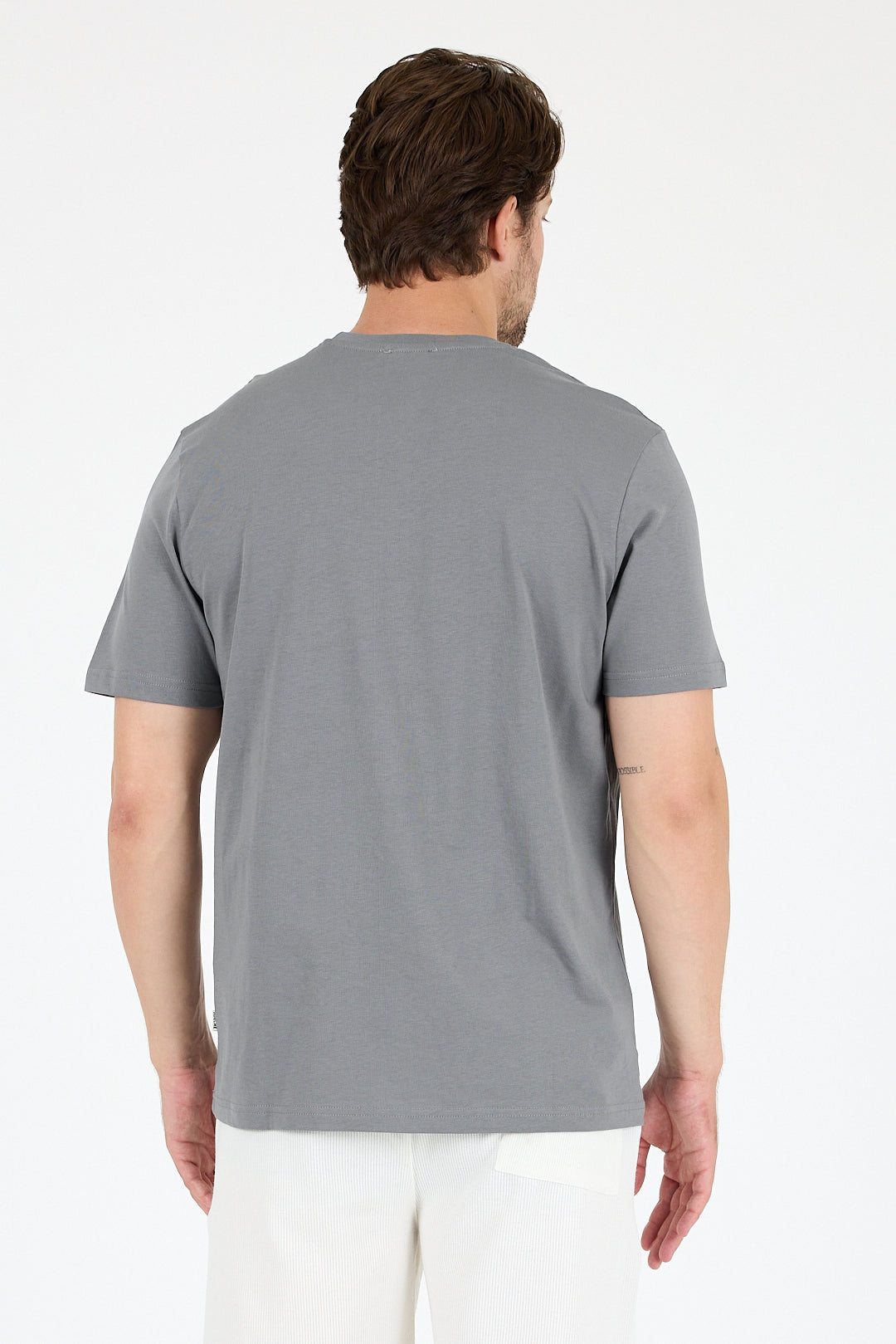 Regular Fit Pamuk Bisiklet Yaka Penye Erkek Tişört 0169_1