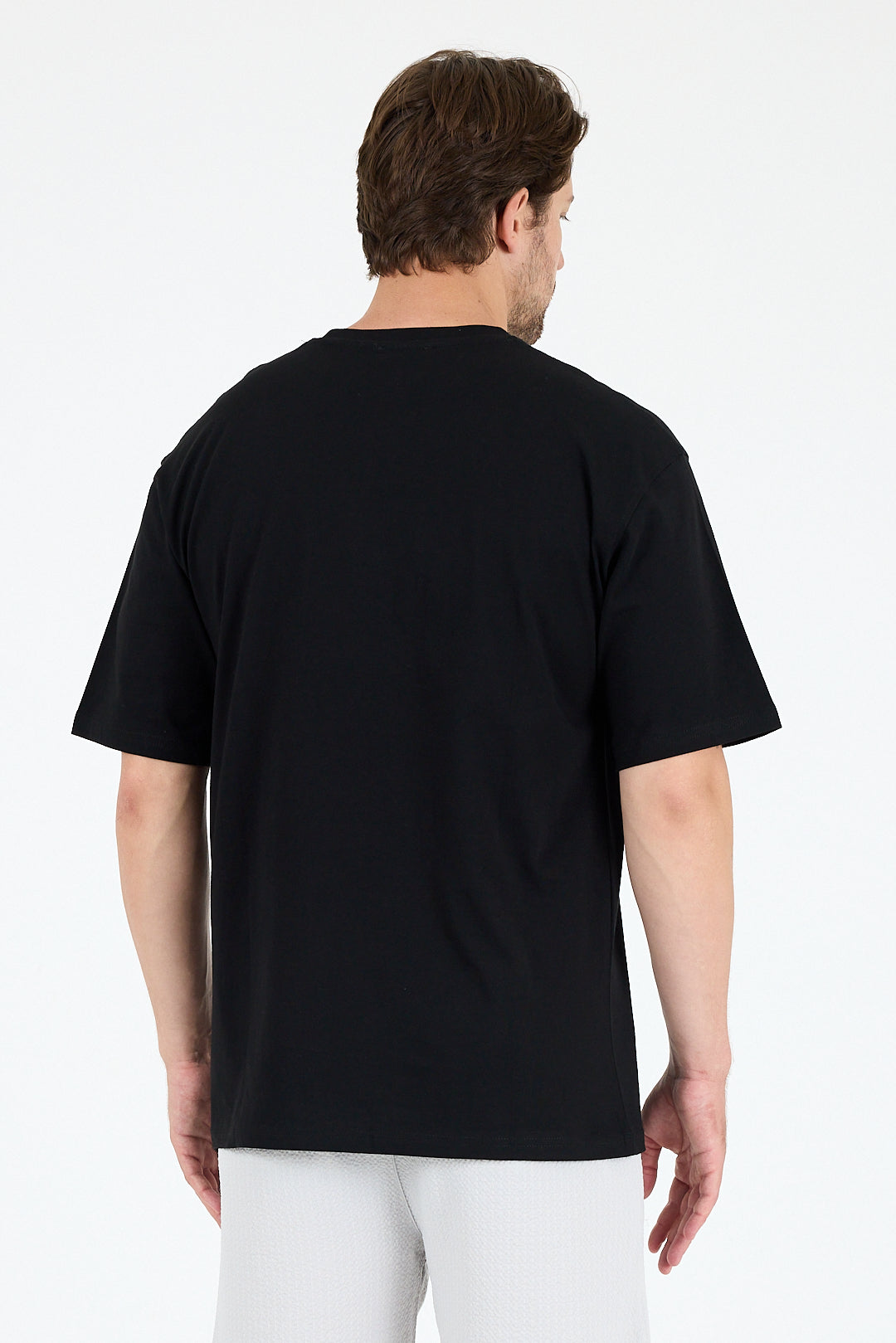 Regular Fit Pamuk Bisiklet Yaka Penye Erkek Tişört 0169_1