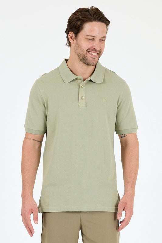 Regular Fit Pamuk Polo Yaka Kısa Kollu Pike Erkek Tişört 0001