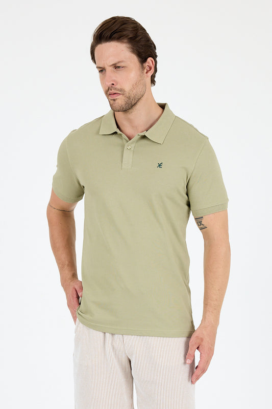 Regular Fit Pamuk Polo Yaka Kısa Kollu Pike Erkek Tişört 0002