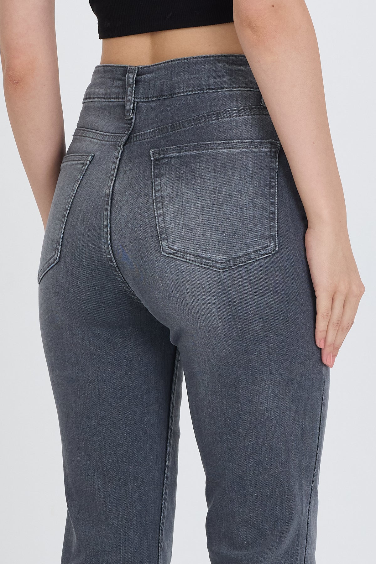 İspanyol Paça Esnek Kumaş Regular Kadın Jean Kadın Kot Pantolon 2833