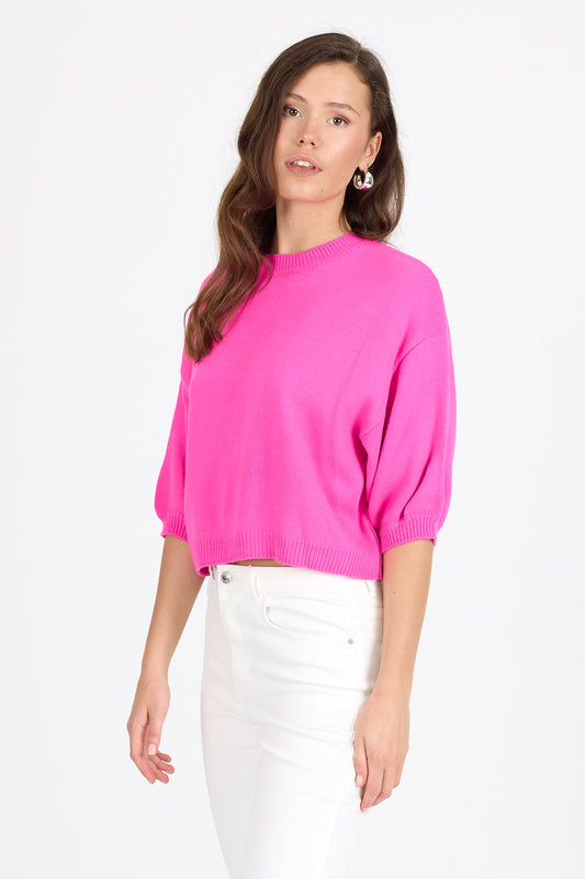 Kadın Bisiklet Yaka Triko Bluz 048 (Standart Beden s-m-l-xl Beden Uyumludur)