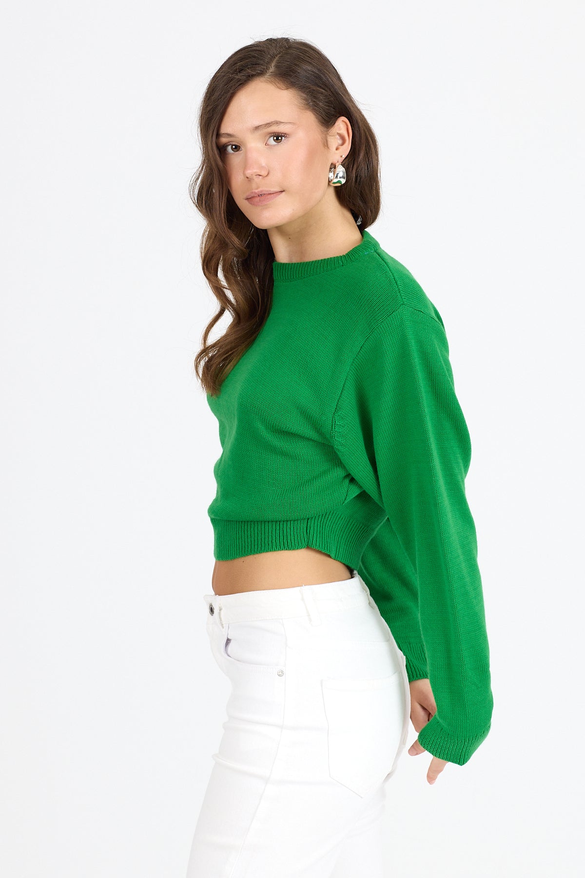 Kadın Bisiklet Yaka Triko Bluz 048 (Standart Beden s-m-l-xl Beden Uyumludur)
