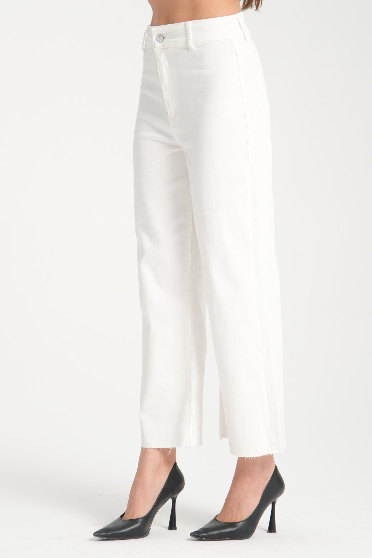 Kadın Bol Paça Denim Pantolon 6663