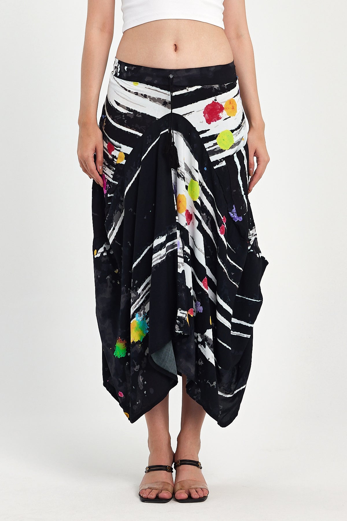 Women's Digital Print Harem Pants Skirt 984