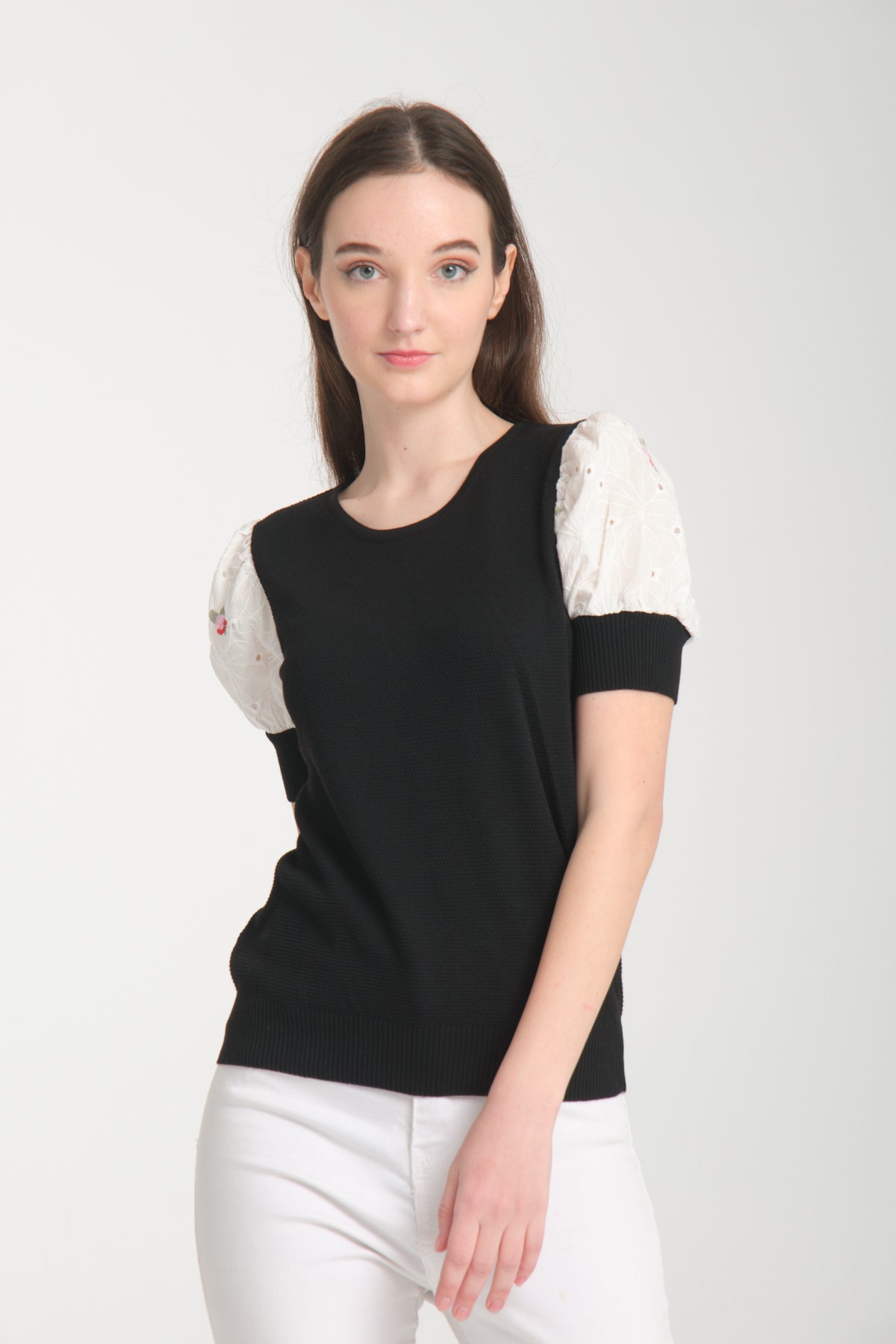 Kadın Kolu Nakışlı Bluz 5857