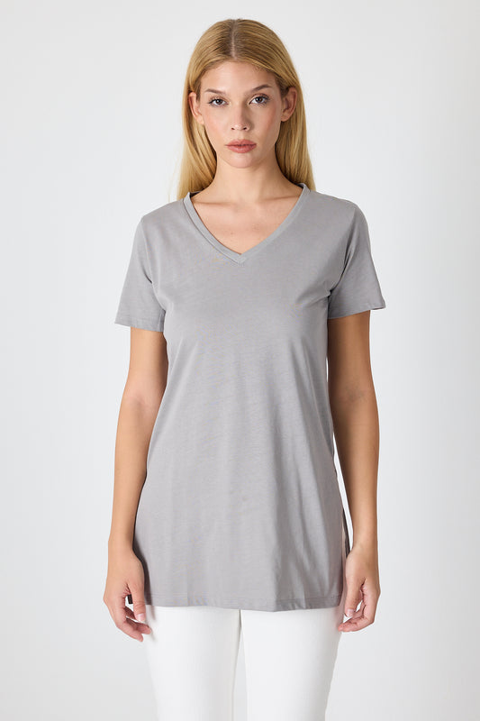 Kadın Uzun V Yaka Tunik 2998