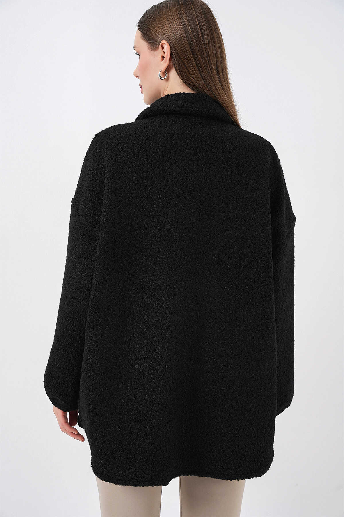 Kadın Yün Karışımlı Buklet Ceket 0675