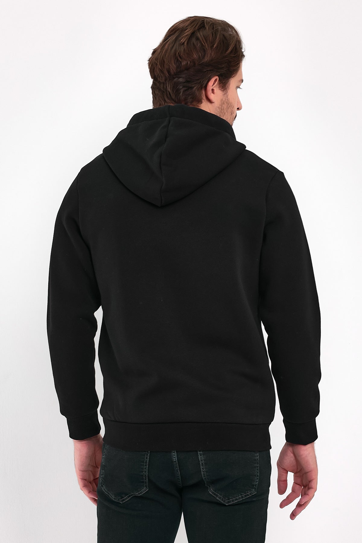 Rodi 3 Thread Ribbed Zippered Hooded Sweatshirt RD24KE054901