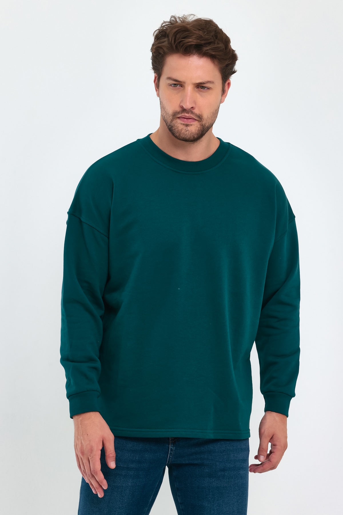 Rodi 3 Thread Unraised Crew Neck Sweatshirt RD24KE055407