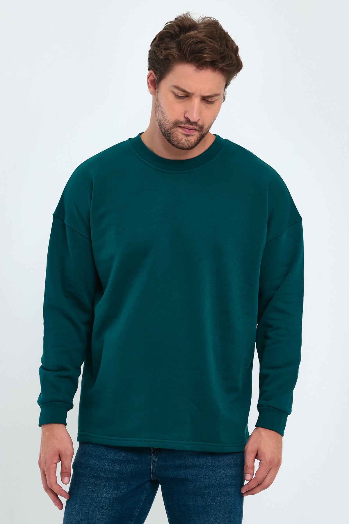 Rodi 3 Thread Unraised Crew Neck Sweatshirt RD24KE055407