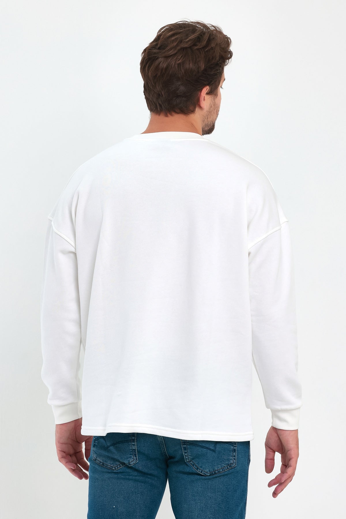 Rodi 3 Thread Unraised Crew Neck Sweatshirt RD24KE055407