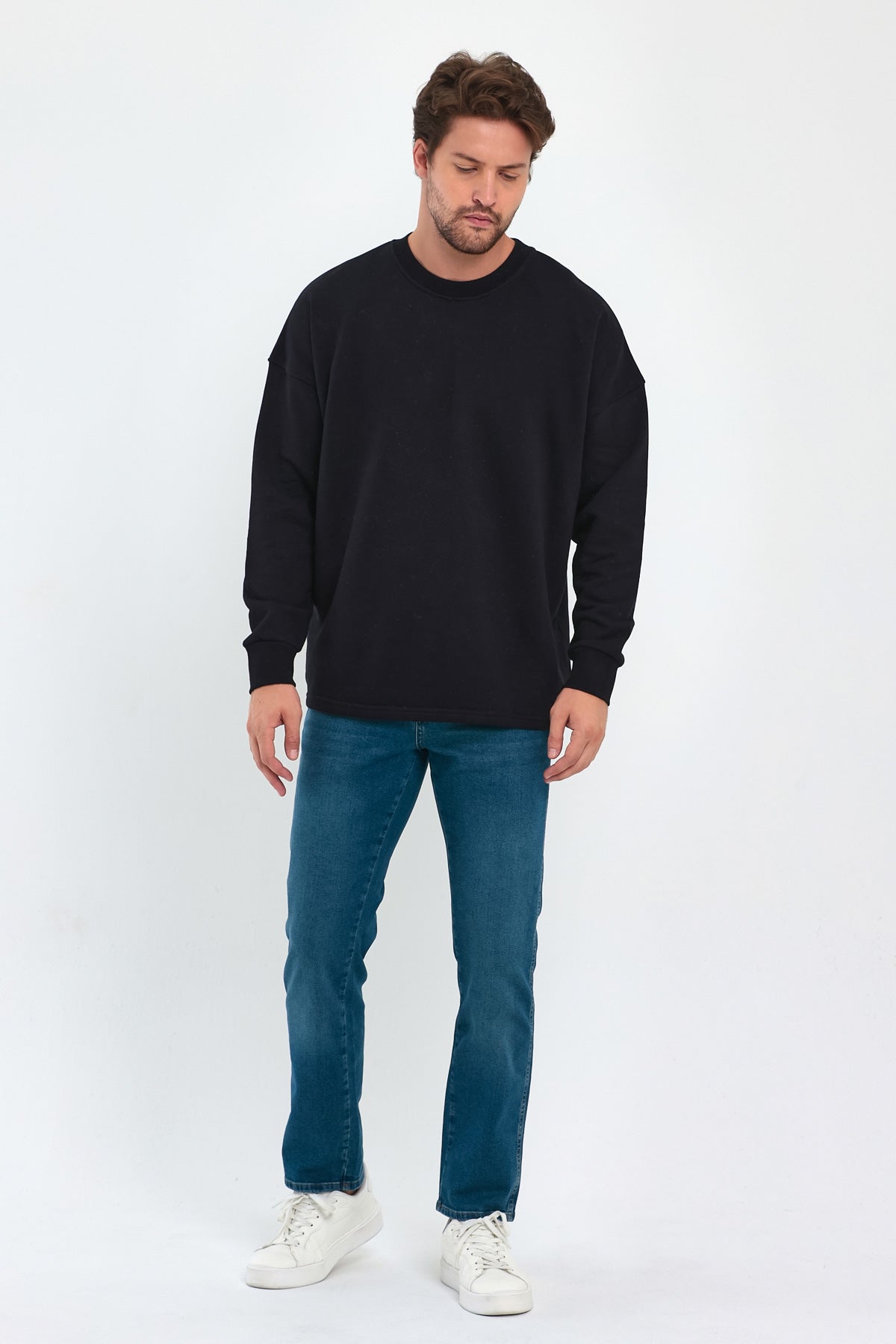 Rodi 3 Thread Unraised Crew Neck Sweatshirt RD24KE055407