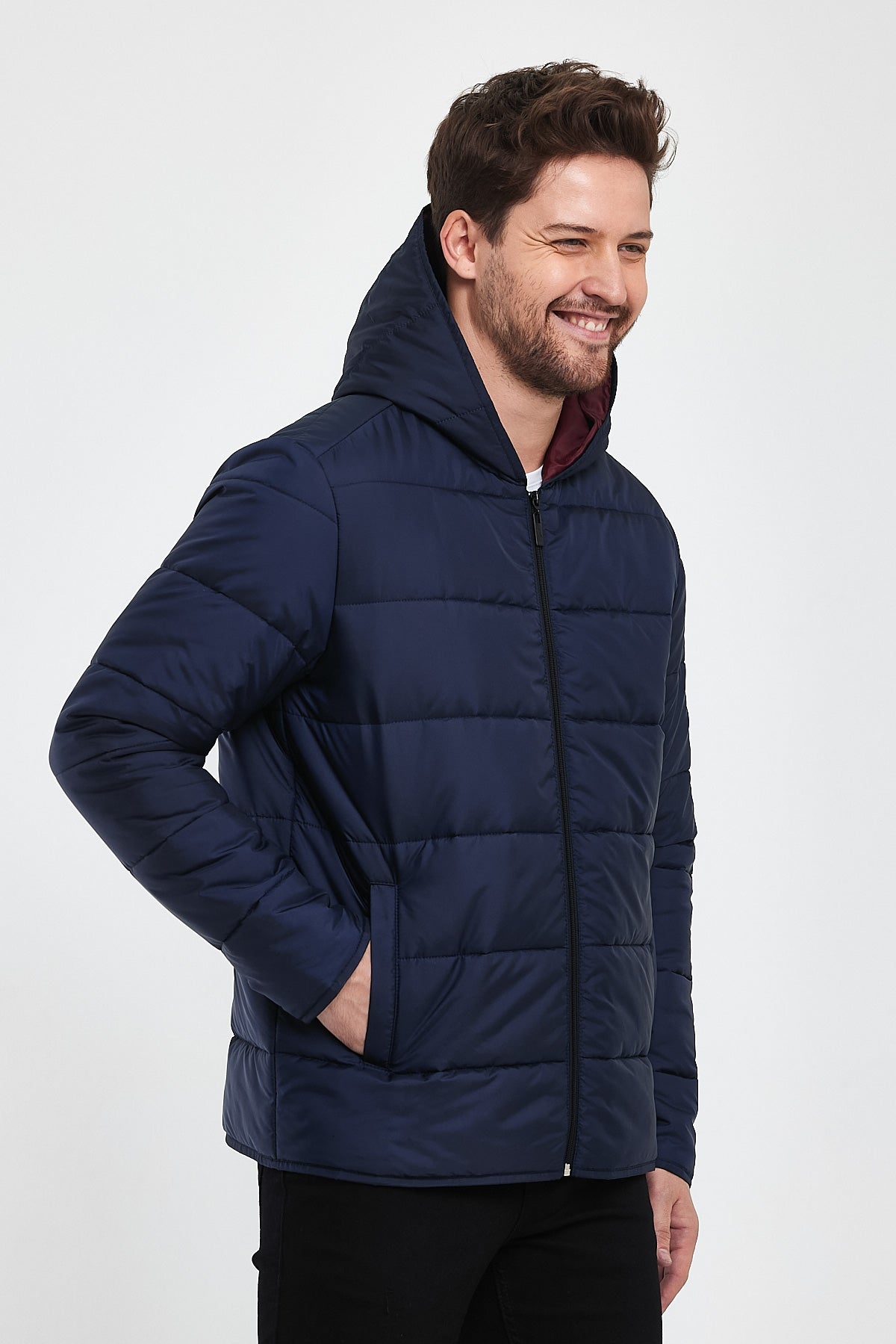 Rodi Men's Zippered Hooded Coat RD24KE0K5546