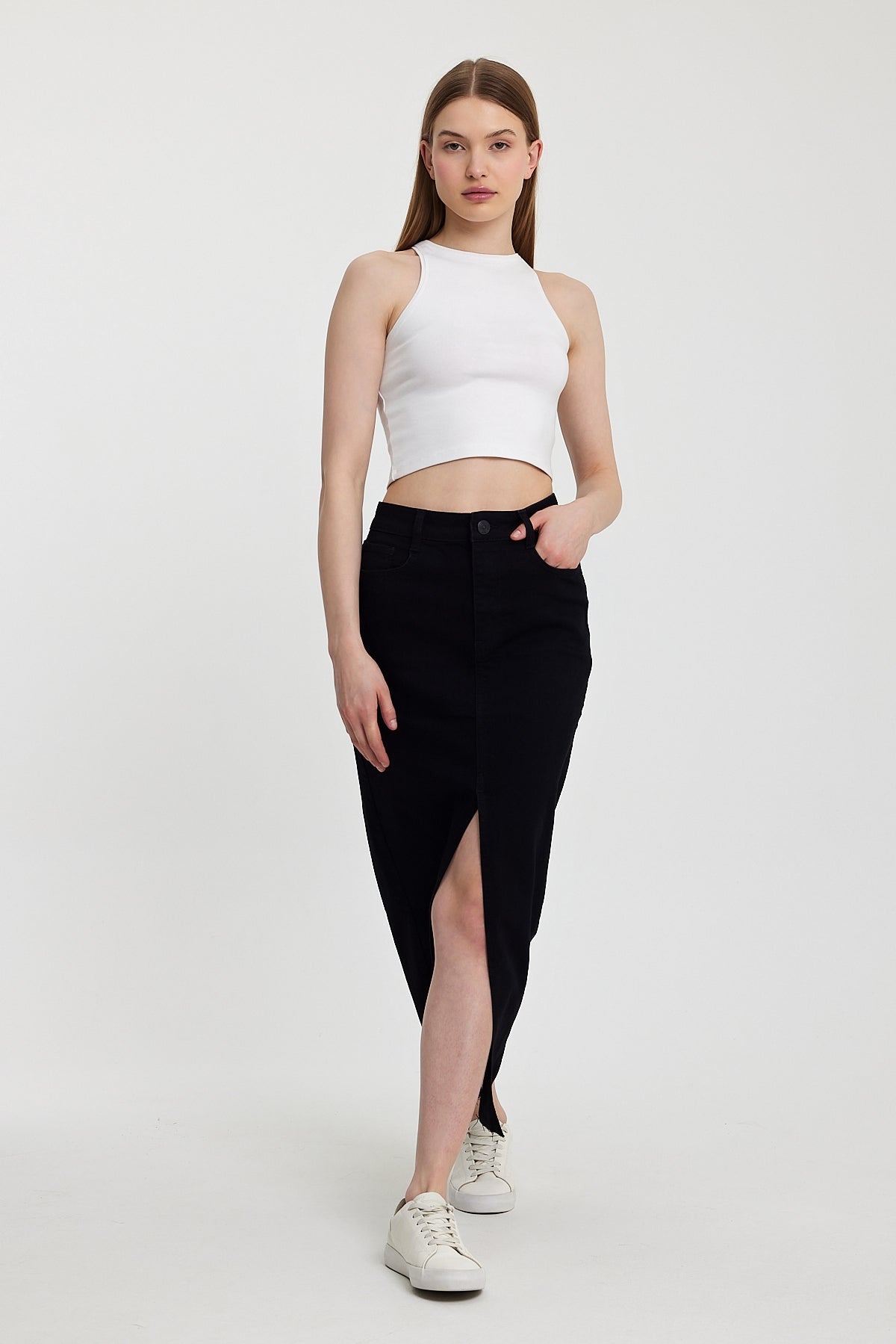 Rodi Women Valery 010 Baggy Fit Denim Skirt RD24XU010909