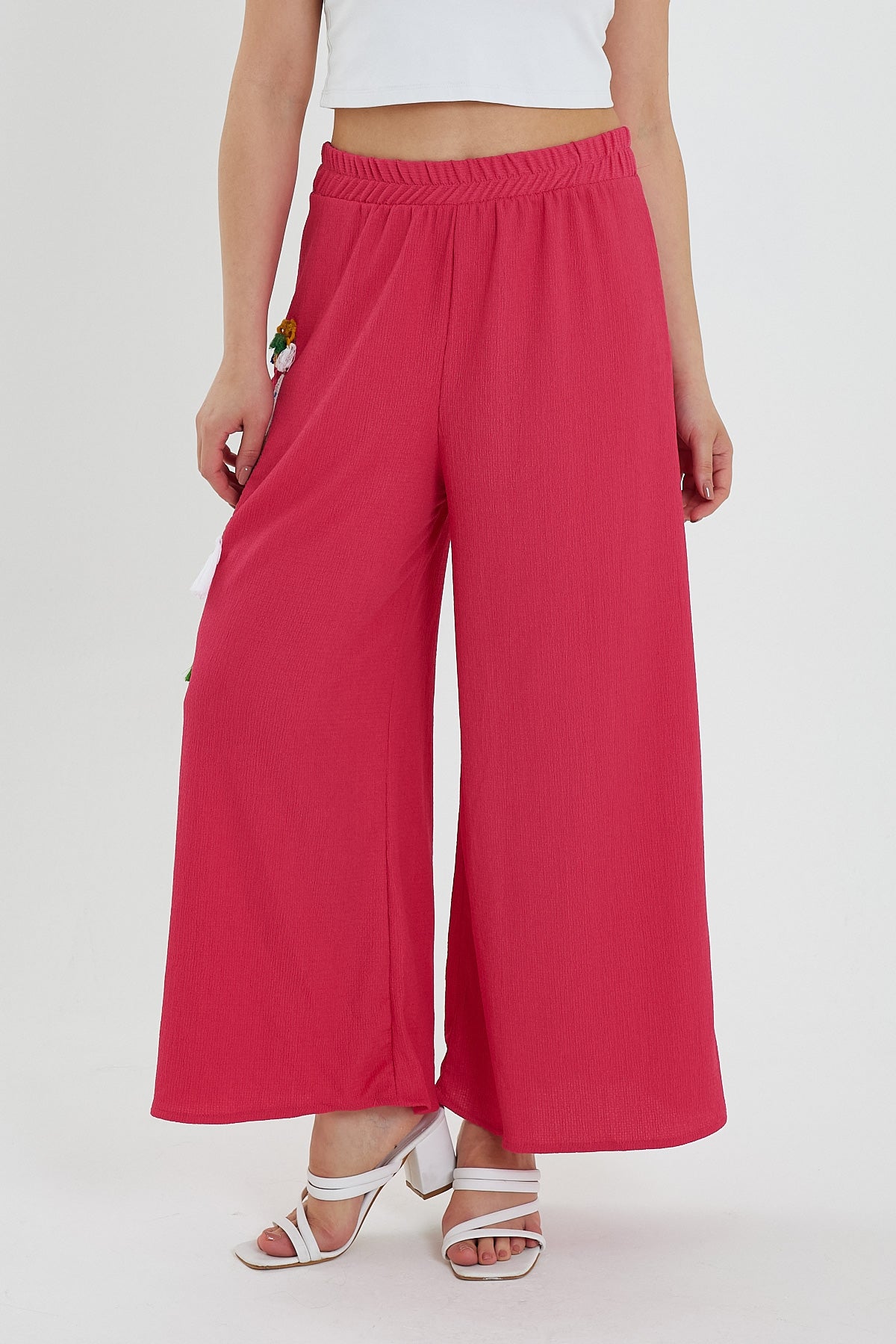 Rodi Kadın Yanı Nakışlı Örme Pantolon RD24YB110913