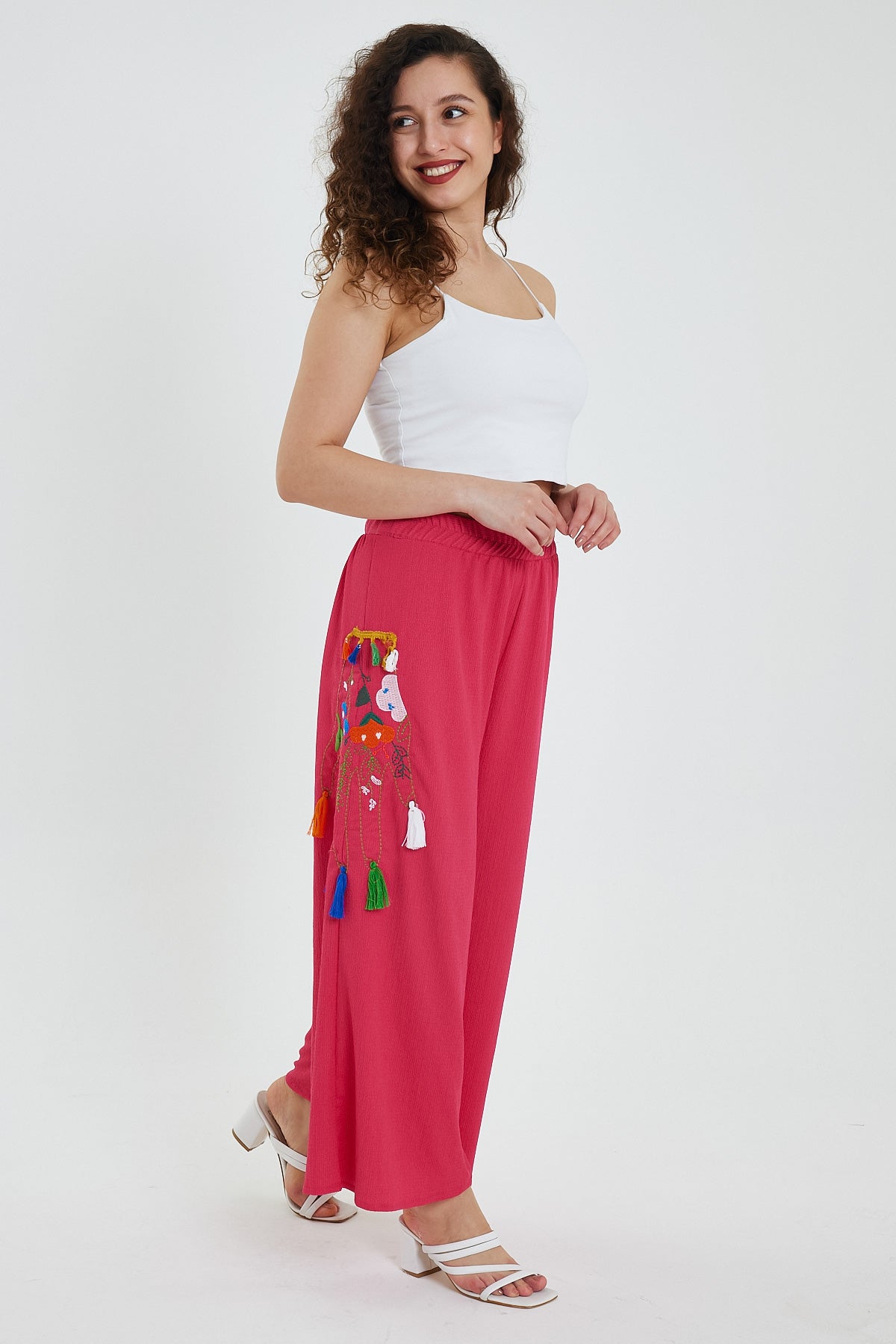 Rodi Kadın Yanı Nakışlı Örme Pantolon RD24YB110913