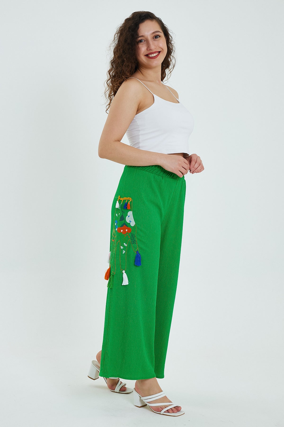 Rodi Kadın Yanı Nakışlı Örme Pantolon RD24YB110913