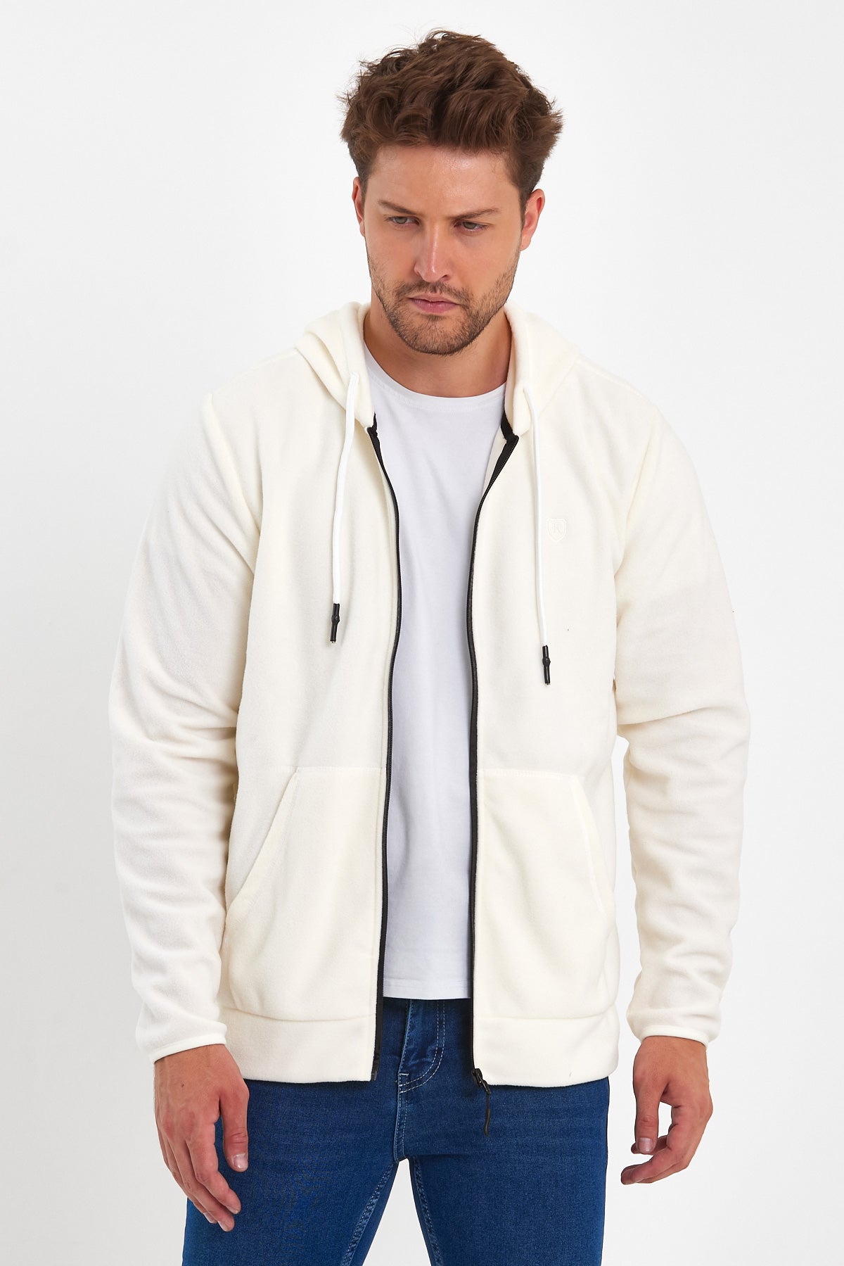 Rodi Micro Fleece Stand-Up Collar Zipper Cardigan RD24KE056031