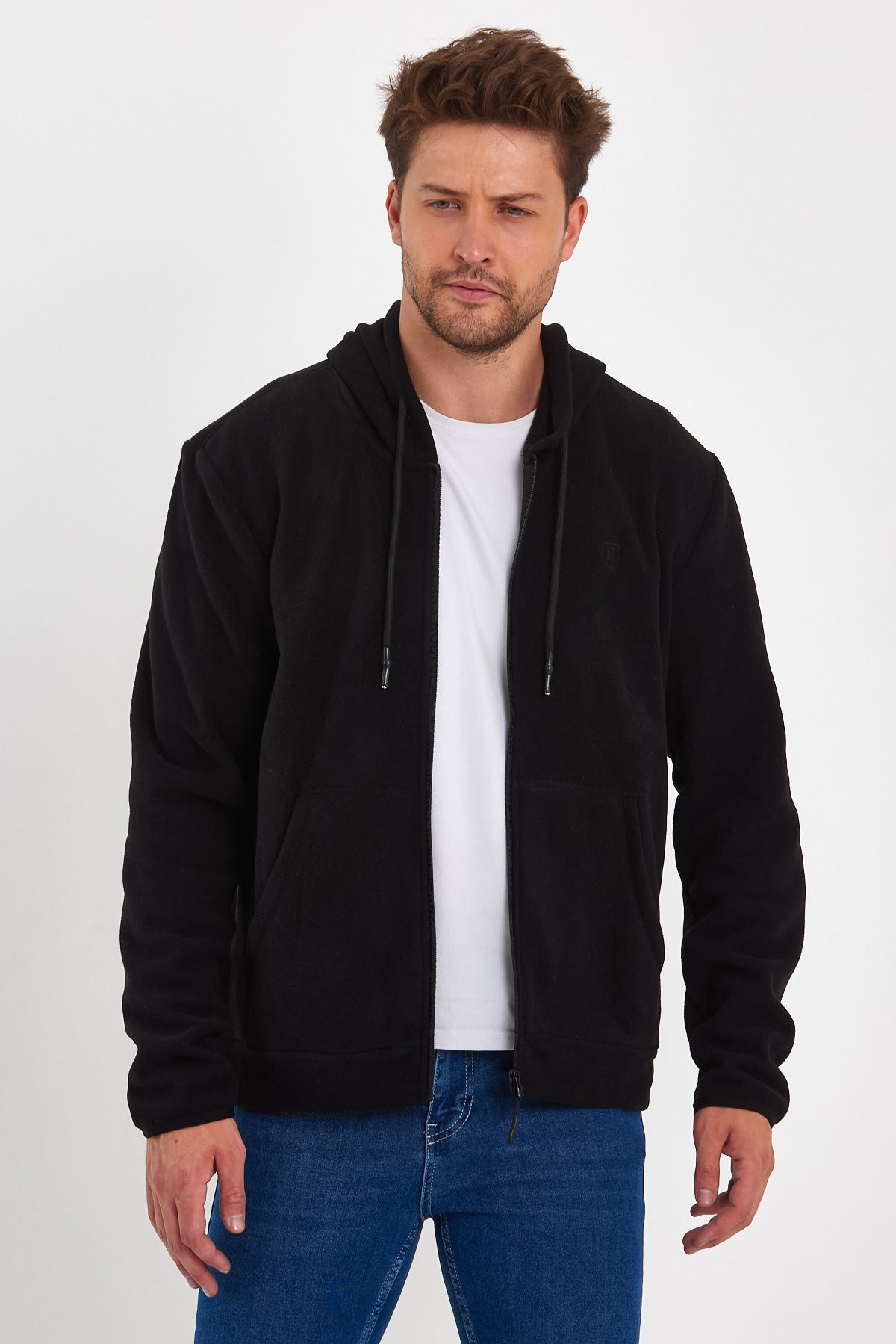 Rodi Micro Fleece Stand-Up Collar Zipper Cardigan RD24KE056031
