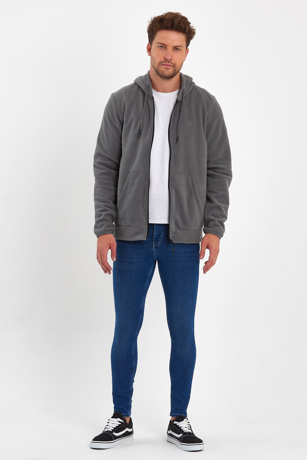 Rodi Micro Fleece Stand-Up Collar Zipper Cardigan RD24KE056031