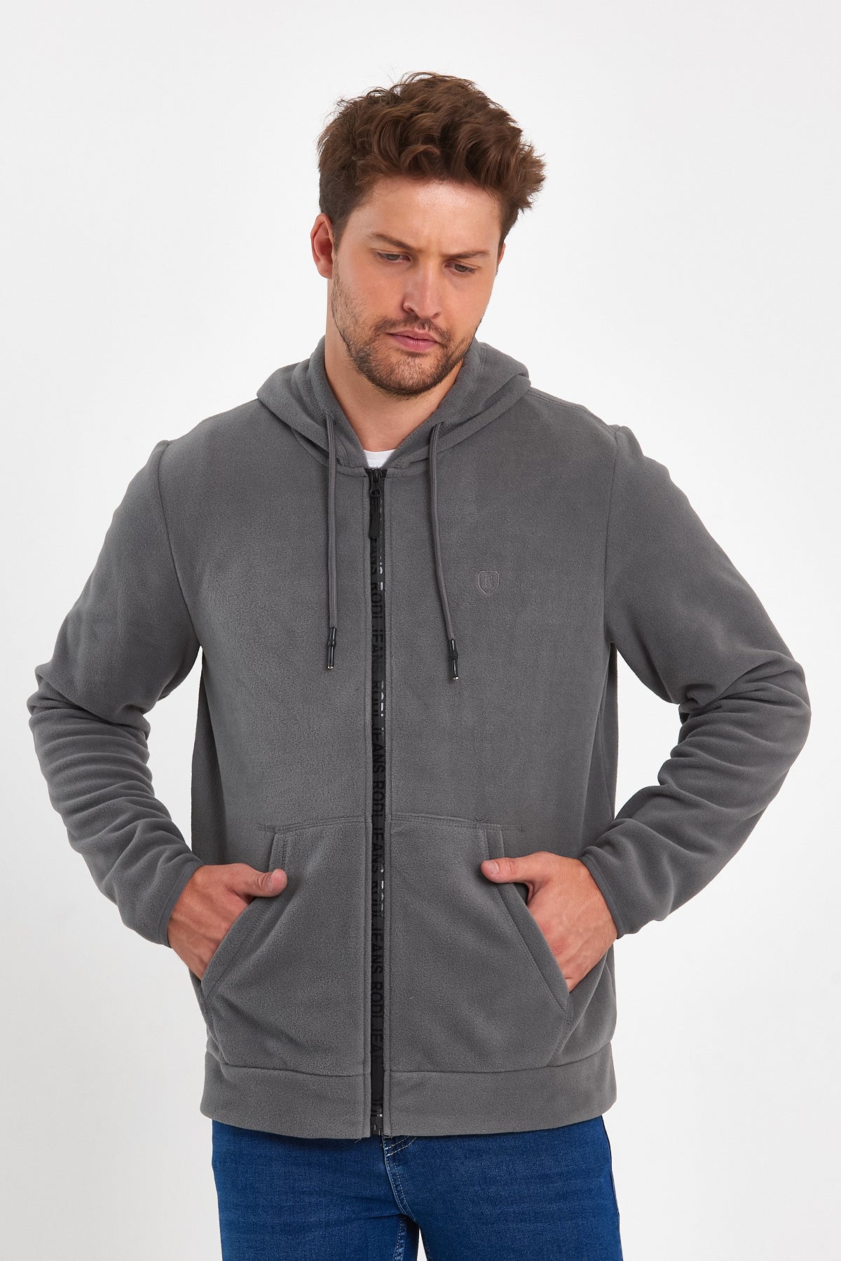 Rodi Micro Fleece Stand-Up Collar Zipper Cardigan RD24KE056031