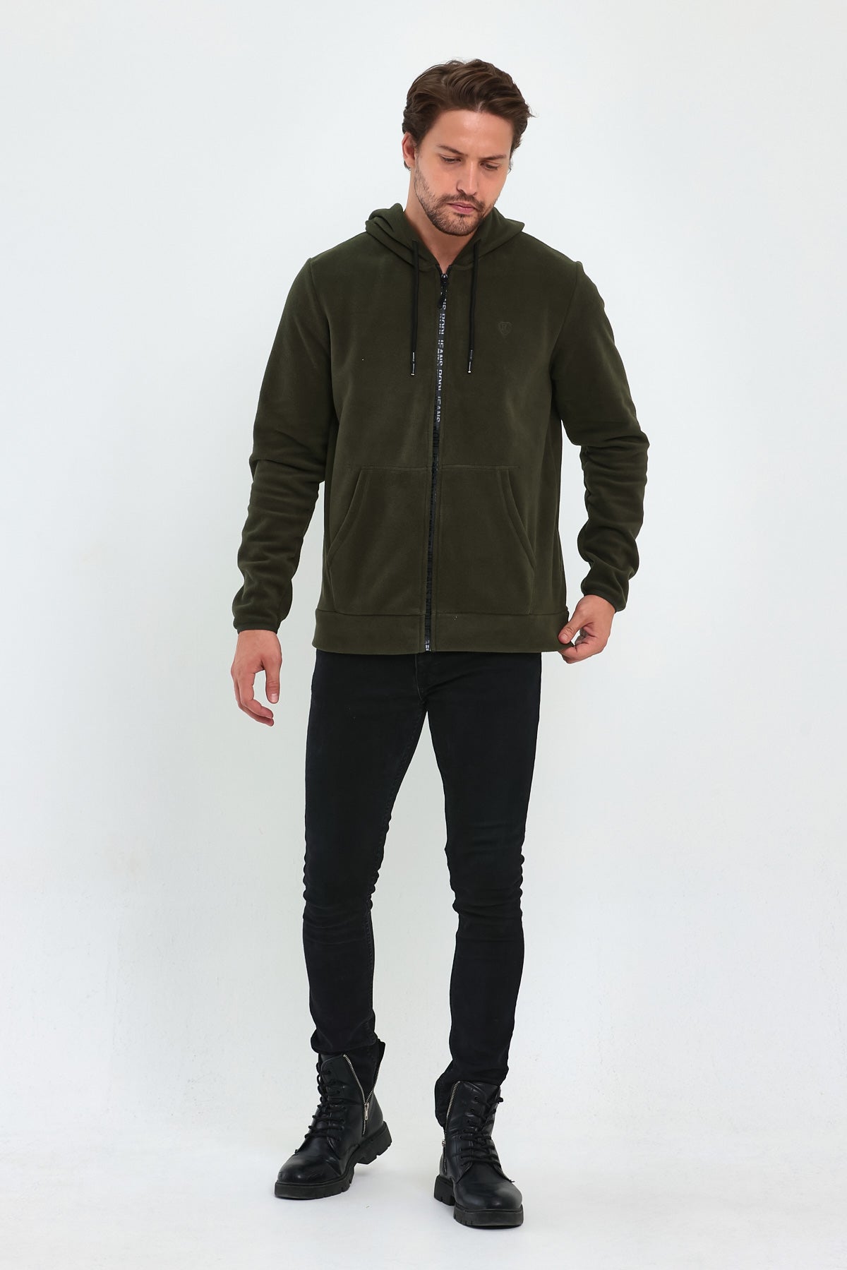 Rodi Micro Fleece Stand-Up Collar Zipper Cardigan RD24KE056031
