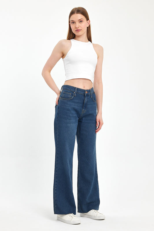 VICTORIA 010 Wide Leg Fit Denim Pantolon 0915