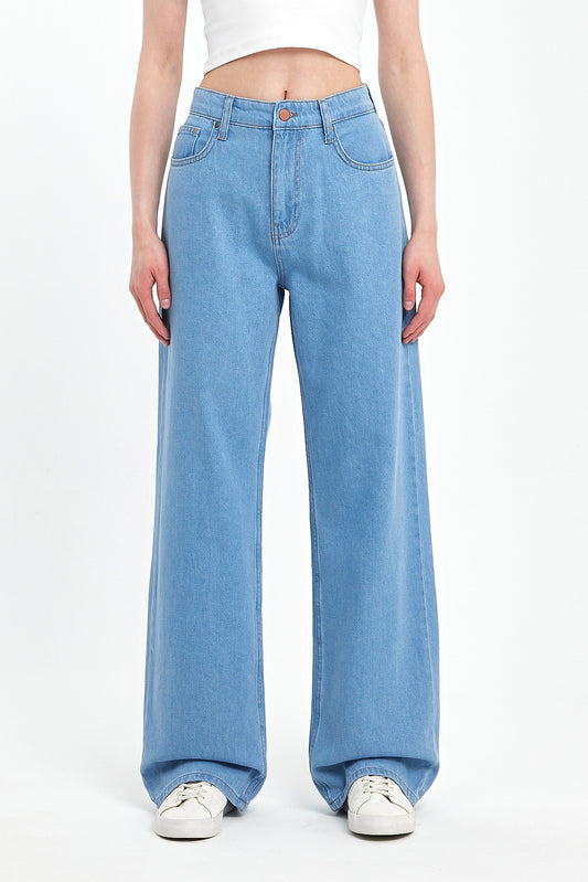 Alexandra 010 Wıde Leg Fıt Denim Pantolon 0916