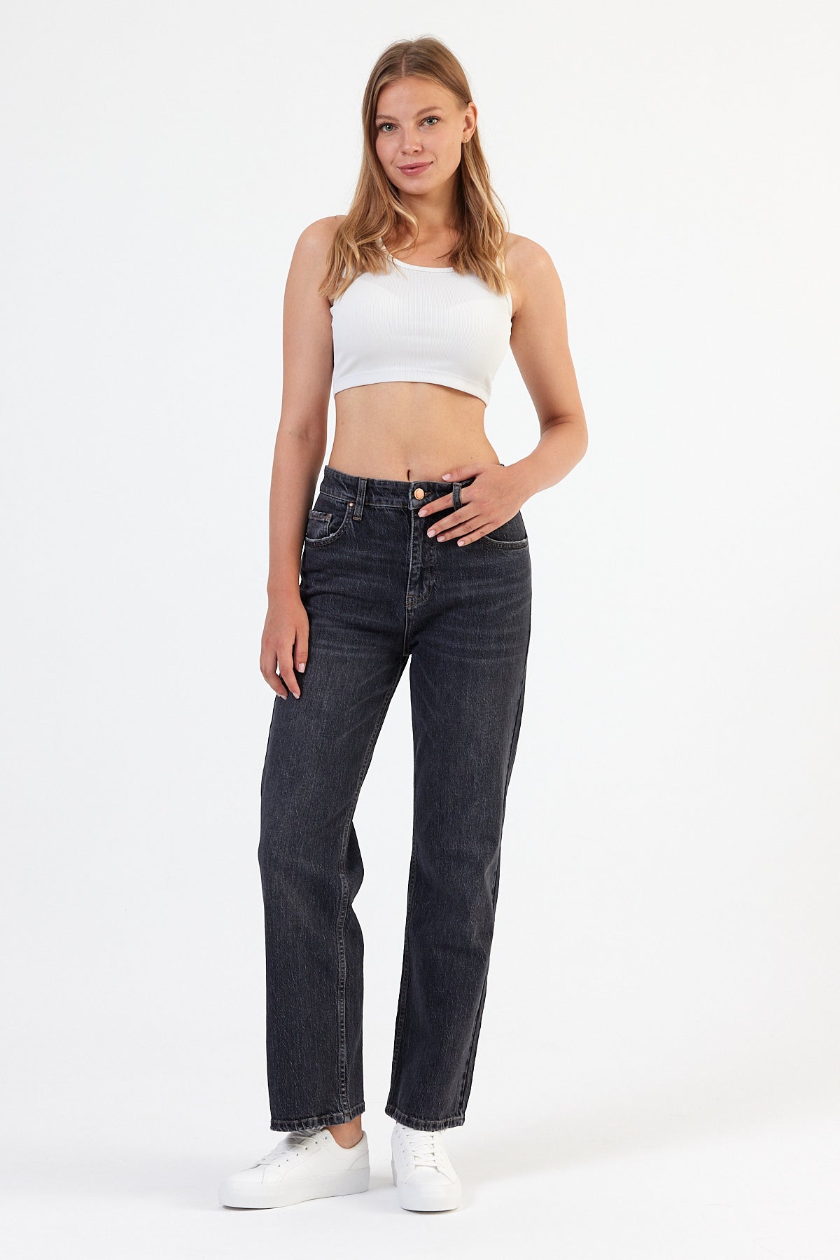 Alexandra 011 Wide Leg Fit Denim Trousers