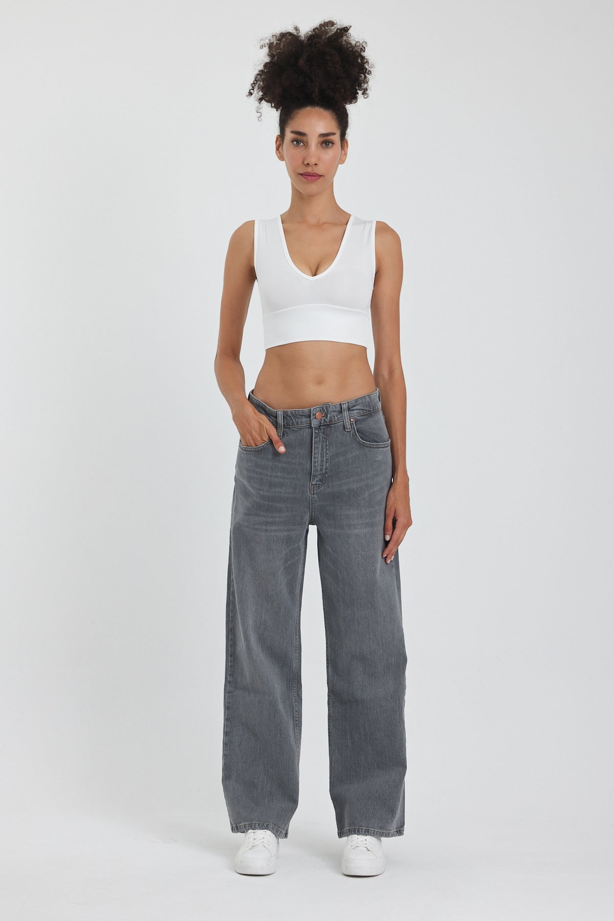 Alexandra 011 Wide Leg Fit Denim Trousers