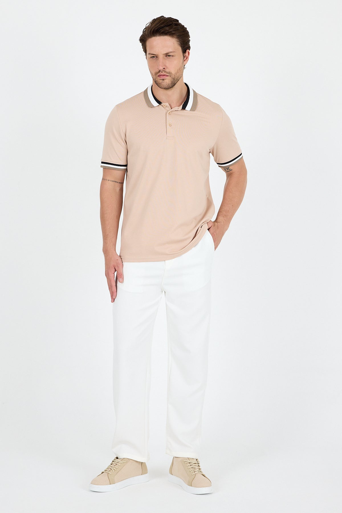 Erkek Polo Yaka TShirt  Rahat Kesim Yazlık Spor Tişört 5030