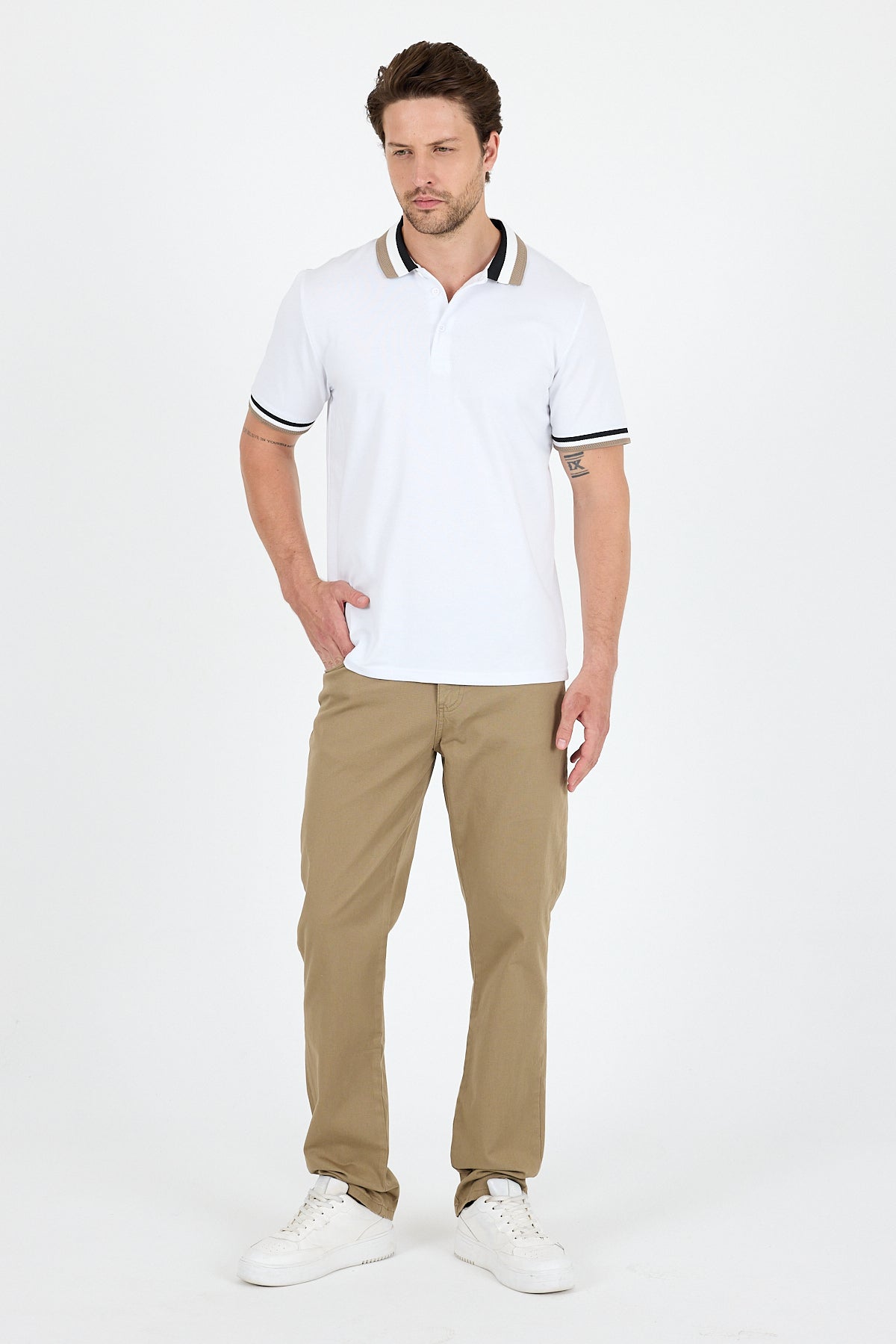 Erkek Polo Yaka TShirt  Rahat Kesim Yazlık Spor Tişört 5030