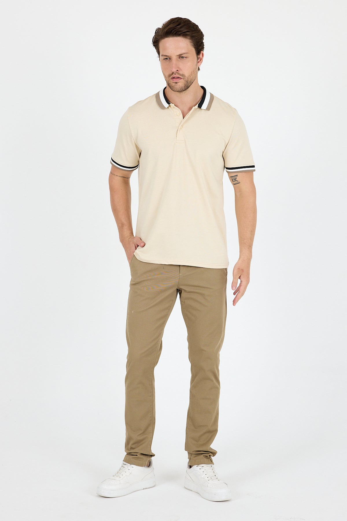 Erkek Polo Yaka TShirt  Rahat Kesim Yazlık Spor Tişört 5030