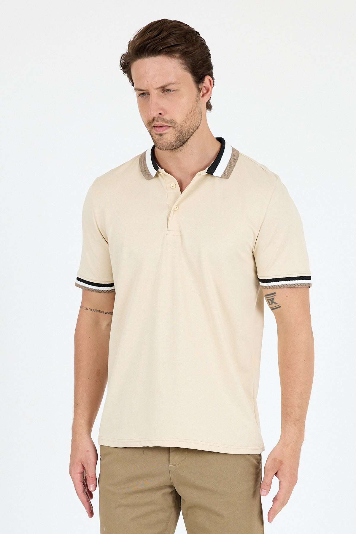 Erkek Polo Yaka TShirt  Rahat Kesim Yazlık Spor Tişört 5030