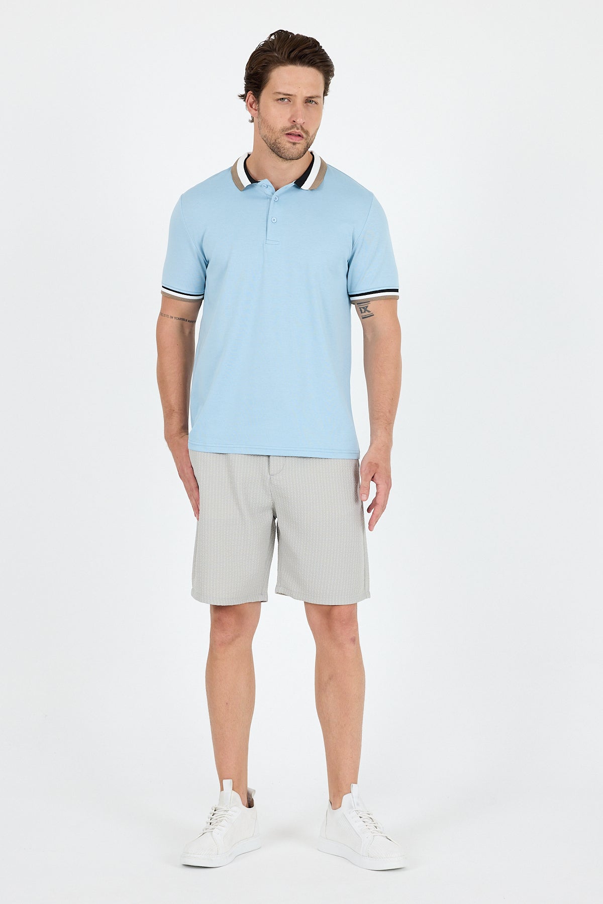 Erkek Polo Yaka TShirt  Rahat Kesim Yazlık Spor Tişört 5030
